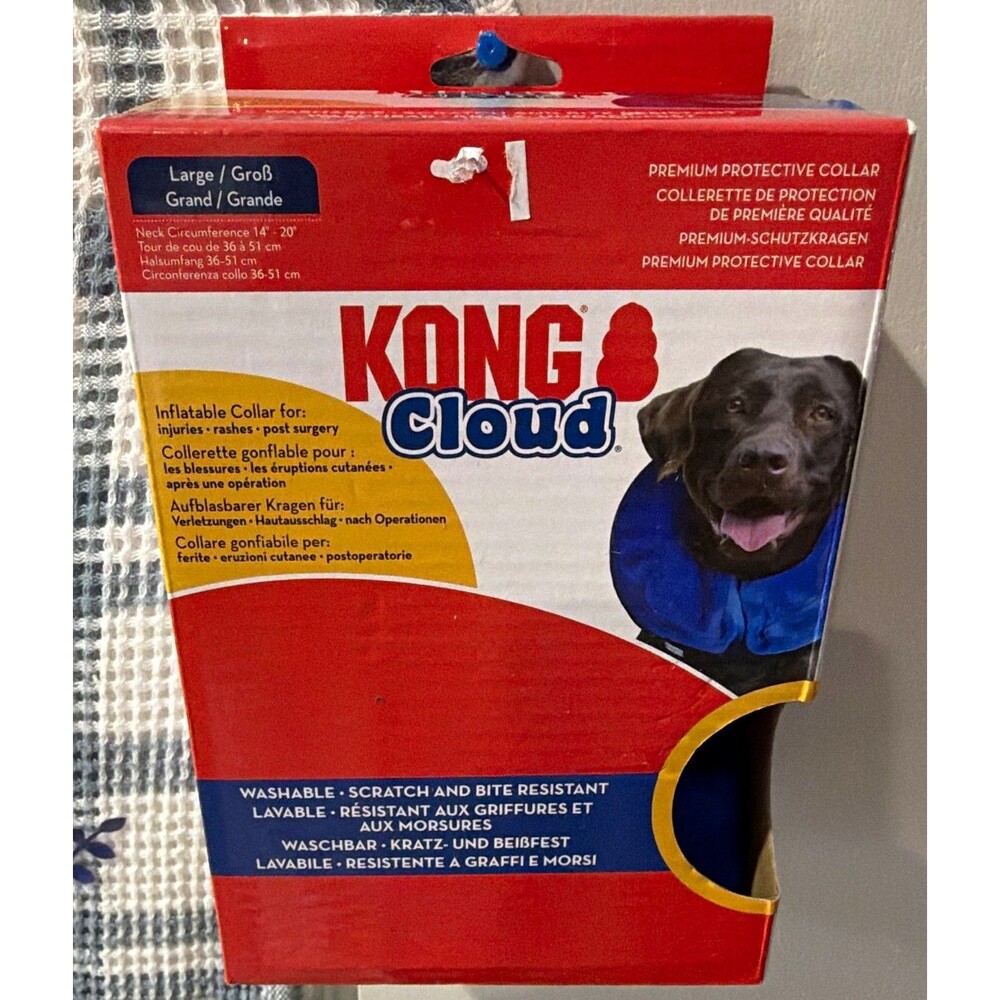 KONG Cloud Inflatable Dog Recovery Collar, Size L 14-20 in, Washable, EL1